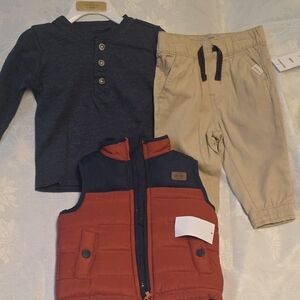 Weatherproof Navy and Orange Puffer Vest